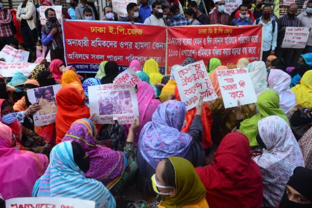A garment protest in Bangladesh